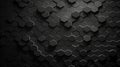 Hexagonal Metal Tiles A Stunning Black Background. created with Generative AI