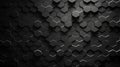 Hexagonal Metal Tiles A Stunning Black Background. created with Generative AI