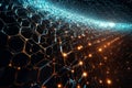 Hexagonal nano grid. Generate Ai