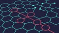 Hexagonal Network Abstract Pattern Vector Background, vector design Generative AI Royalty Free Stock Photo