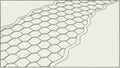 Hexagonal Path Vector Background, Geometric Roadway Design, vector design Generative AI Royalty Free Stock Photo