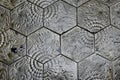 Hexagonal patterend floor tiles in Barcelona