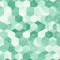 Hexagonal pattern composed of various shades of green, resembling marble texture. Royalty Free Stock Photo