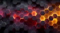 Hexagonal pattern creating a honeycomb-like structure. Dark hexagons are Royalty Free Stock Photo