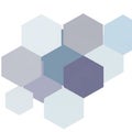 Hexagonal pattern featuring interconnected, overlapping shapes in varying Royalty Free Stock Photo