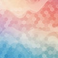 Hexagonal pattern with gradient colors transitioning from soft pinks and oranges at Royalty Free Stock Photo