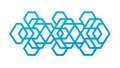 Hexagonal Pattern Grid, Geometric Abstract Design, vector design Generative AI Royalty Free Stock Photo