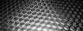 Hexagonal pattern, hexagon grid mesh, silver honeycomb cell on white background. 3d illustration Royalty Free Stock Photo