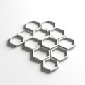 Hexagonal pattern, isolated on white background Royalty Free Stock Photo