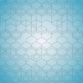 Geometric depth and repetition, with some hexagons forming additional Royalty Free Stock Photo