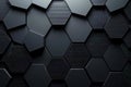 Hexagonal Patterns, Exploring Dark Abstract Design with Interlocking Shapes Royalty Free Stock Photo