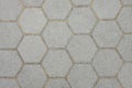 Hexagonal paving blocks pattern and texture background