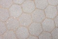 Hexagonal paving blocks pattern and texture background Royalty Free Stock Photo