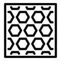 Hexagonal paving icon, outline style