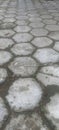 Hexagonal paving like honeycomb background
