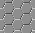 Hexagonal paving slabs. Seamless pattern