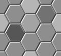 Hexagonal paving slabs. Seamless pattern