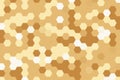 Hexagonal pixelated pattern in orange and beige hues. Modern geometric background concept Royalty Free Stock Photo