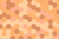 Hexagonal pixelated pattern in orange with a vibrant and energetic geometric grid. Abstract background concept