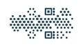 Hexagonal QR Code Pattern Tech Abstract, vector design Generative AI Royalty Free Stock Photo