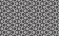 Hexagonal seamless pattern. Greyscale. Industrial texture, vector. Royalty Free Stock Photo