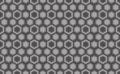 Hexagonal seamless pattern. Greyscale. Industrial texture, vector. Royalty Free Stock Photo