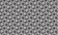 Hexagonal seamless pattern. Greyscale. Industrial texture, vector. Royalty Free Stock Photo