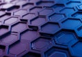 Hexagonal shapes create a three-dimensional, futuristic pattern. This abstract design Royalty Free Stock Photo