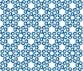 Hexagonal snowflake pattern Royalty Free Stock Photo