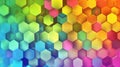 Hexagonal Spectrum: Vibrant Patterned Background
