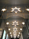 Hexagonal star shaped chandelier
