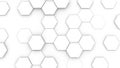 Hexagonal structure futuristic white background Royalty Free Stock Photo