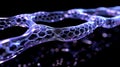 Hexagonal Structure Network - Abstract Technology Connection, Data Flow, Molecular Structure, Science Visual Royalty Free Stock Photo