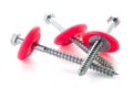 Hexagonal threaded steel bolts or screws Royalty Free Stock Photo