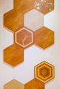 hexagonal tile mosaic background design Royalty Free Stock Photo