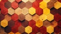 Hexagonal Tile Wallpaper With Lighting Design Background Royalty Free Stock Photo
