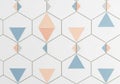 Hexagonal tiles arranged in a grid Royalty Free Stock Photo