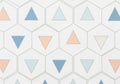 Hexagonal tiles with geometric patterns featuring Royalty Free Stock Photo