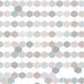 Hexagonal tiles in a repeating pattern create a mosaic effect. The tiles feature muted Royalty Free Stock Photo