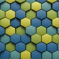 Hexagonal tiles in a repeating pattern create a textured surface. The design features Royalty Free Stock Photo