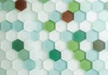 Hexagonal tiles in a repeating pattern, Royalty Free Stock Photo