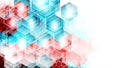 Hexagonal and tringle future technology concept abstract background Royalty Free Stock Photo