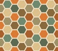 Hexagonal vintage vector seamless pattern