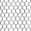 Hexagonal Wire Mesh Texture on White Royalty Free Stock Photo