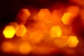 Hexagone orange flat lights Royalty Free Stock Photo