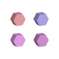 Hexagons geometric shapes volumetric. Vector illustration.