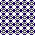 Hexagons grid geometric seamless background Royalty Free Stock Photo