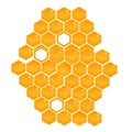 The hexagons have a glossy appearance, mimicking the texture o Royalty Free Stock Photo