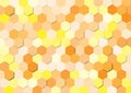 Vector Yellow and Orange Hexagons Texture for Abstract Background Royalty Free Stock Photo