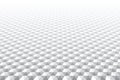 Hexagons pattern. Diminishing perspective. White background.